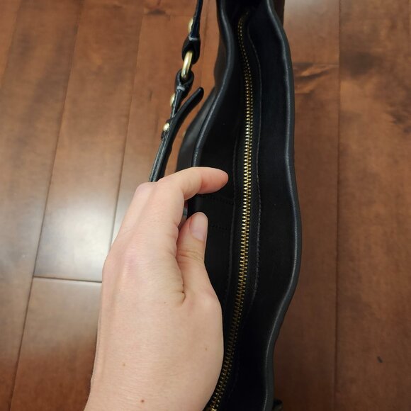 Coach Carly vintage black leather shoulder bag - Picture 10 of 13